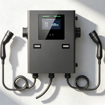 Buy IP55 2*22kw Wallbox charger for Commercial Use Dual guns wallbox online manufacture