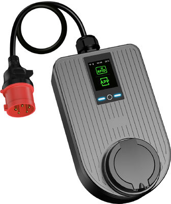 Buy 7.4kW Type 2 Portable EV Charger CEE Plug Single Phase 32A Home Charging 2.8 inch LCD online manufacture
