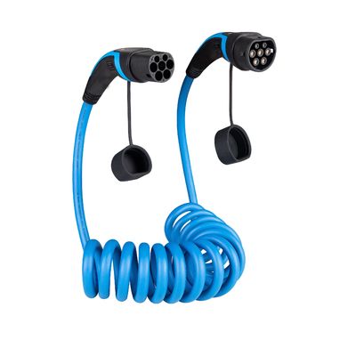 Halogen-free Long Durable TPU Electric Vehicle Charging Cables 32A 1 Phase 7.6kW Type 2 To Type 2  Ev Cables
