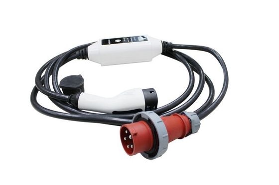 380V 16A 11KW Portable EV Charger 3 Phase With RED CEE Plug