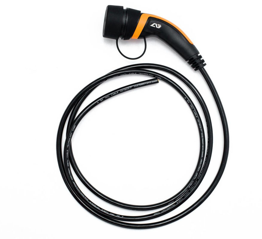 TPU material TUV Certification 16a 1 Phase Orange Type 2 ev charging