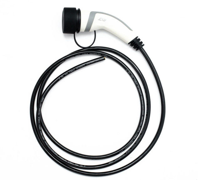 White 16A 1 Phase EV Charger Extension Cord For Car Charger Flexible