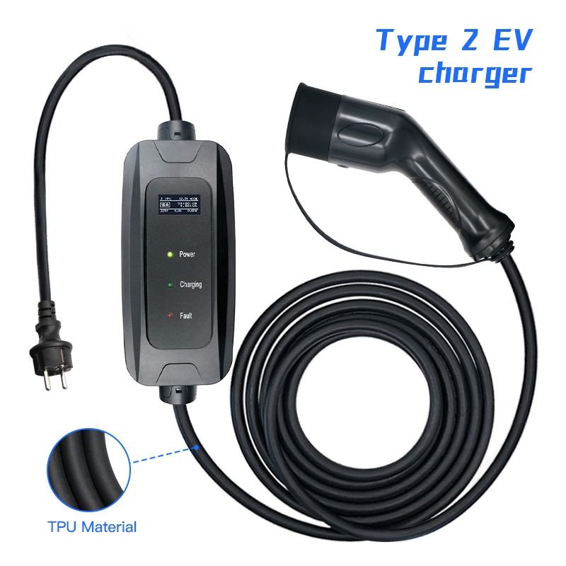 50Hz / 60Hz IP54 Portable EV Charger Type 2 With 3 Pin Plug