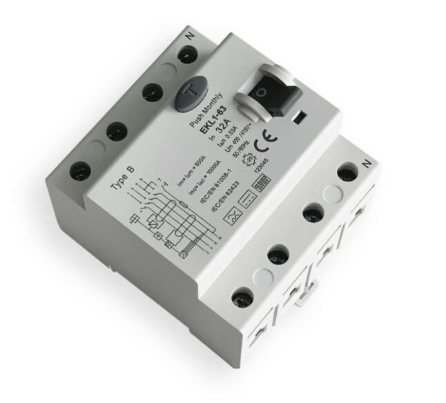 B Type 400V RCCB Residual Current Circuit Breaker ELCB 63 Amp 4 Pole 30ma