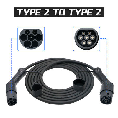 Good price 16A 1 Phase Type 2 To Type 2 EV Charging Cable with 5m TUV black cable online