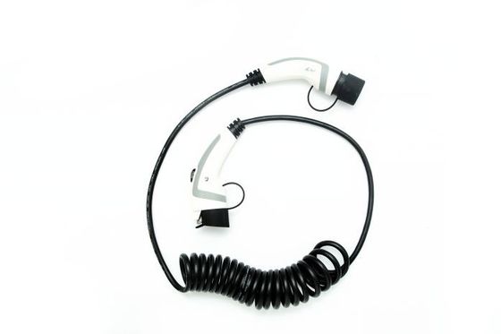 Good price ANS 16A IP67 Type 1 To Type 2 EV Charging Cable White Spiral Cable online