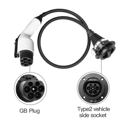 Good price 32A Single Phase GB/T To Type 2 EV Charging Cable Adapter 0.5m 250V online